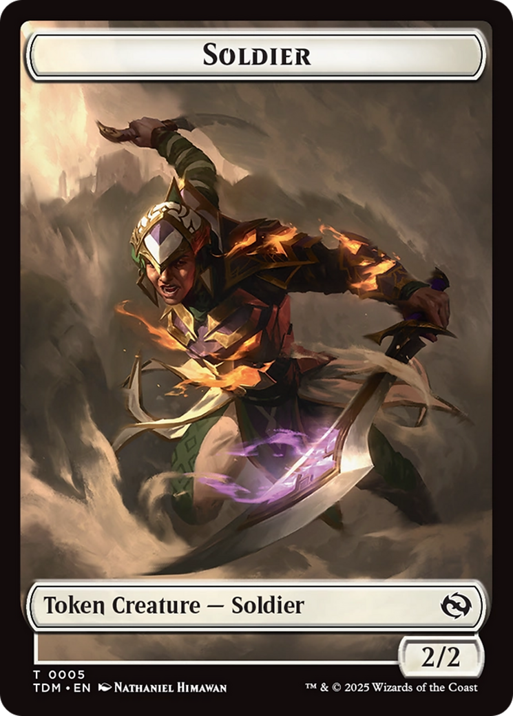 Soldier (0004) // Soldier (0005) Double-Sided Token [Tarkir: Dragonstorm Tokens] - The Mythic Store | 24h Order Processing