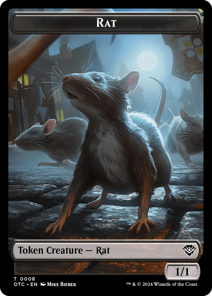 Rat // Blood Double-Sided Token [Outlaws of Thunder Junction Commander Tokens] - The Mythic Store | 24h Order Processing