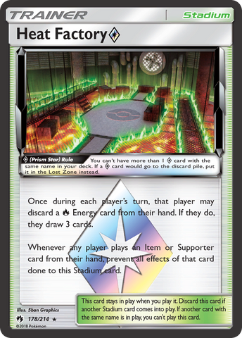 Heat Factory (178/214) (Prism Star) [Sun & Moon: Lost Thunder] - The Mythic Store | 24h Order Processing