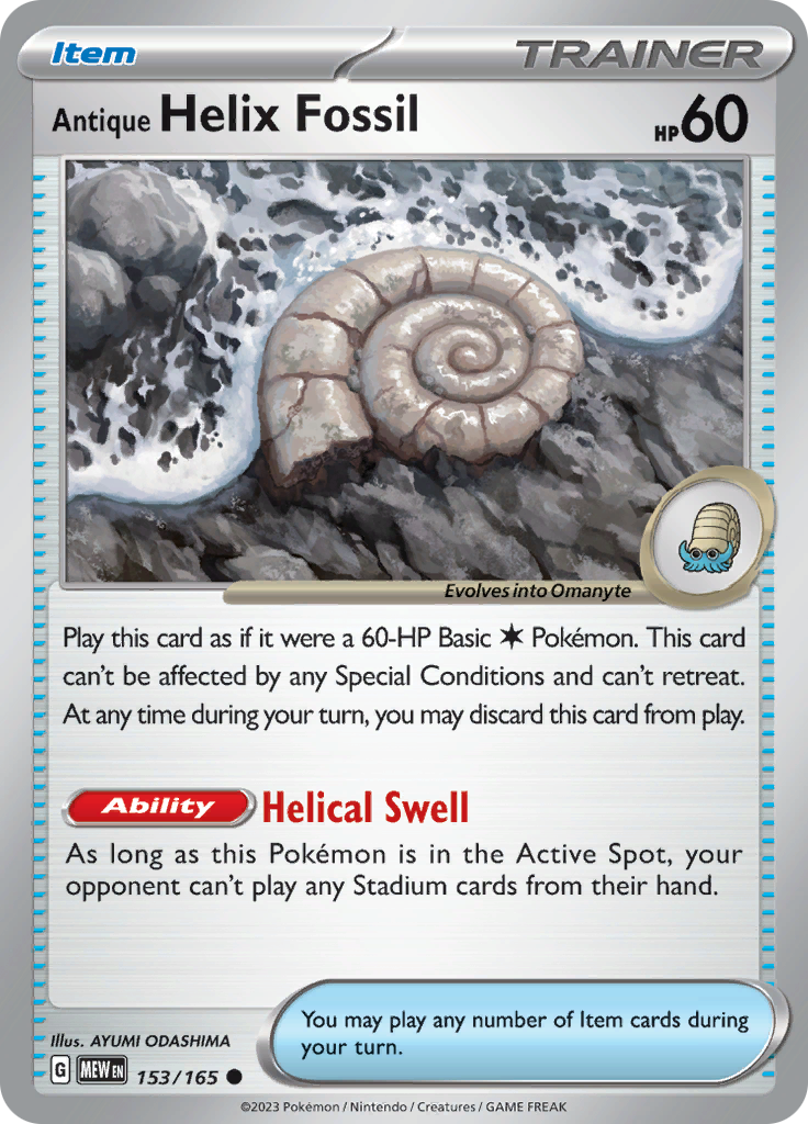 Antique Helix Fossil (153/165) [Scarlet & Violet 151] - The Mythic Store | 24h Order Processing