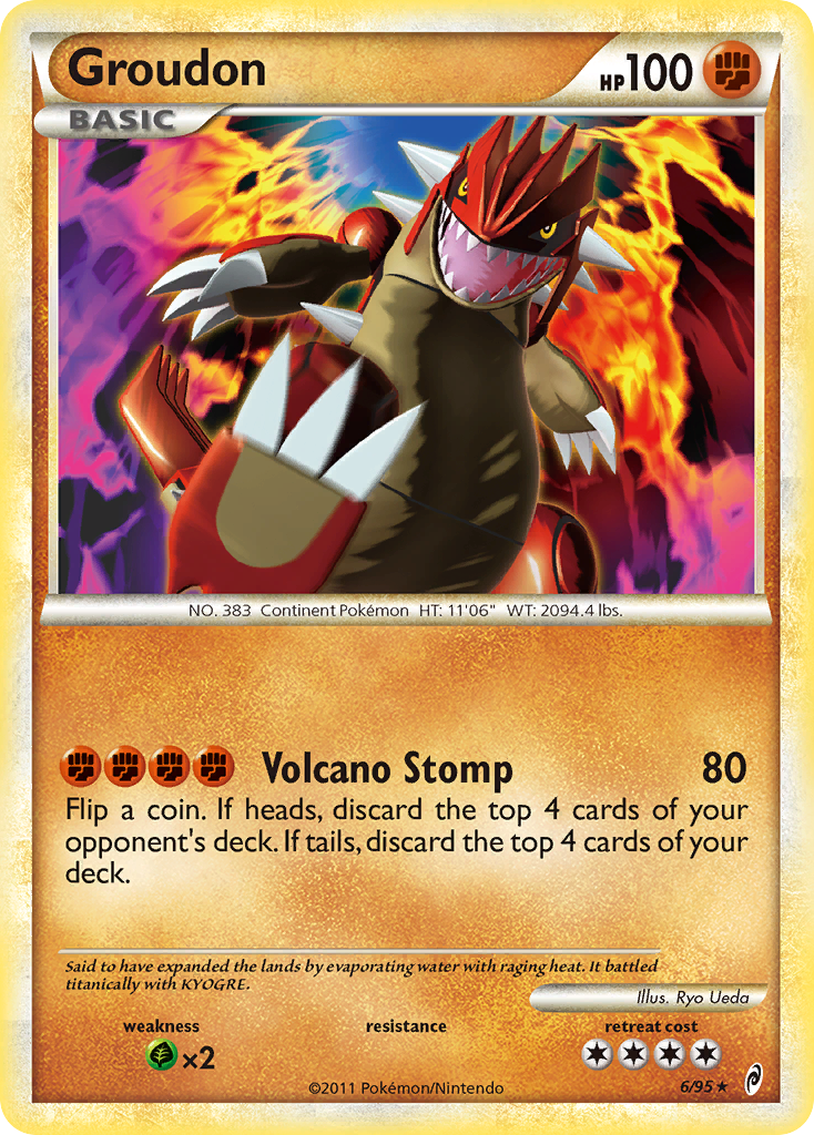Groudon (6/95) [HeartGold & SoulSilver: Call of Legends] - The Mythic Store | 24h Order Processing