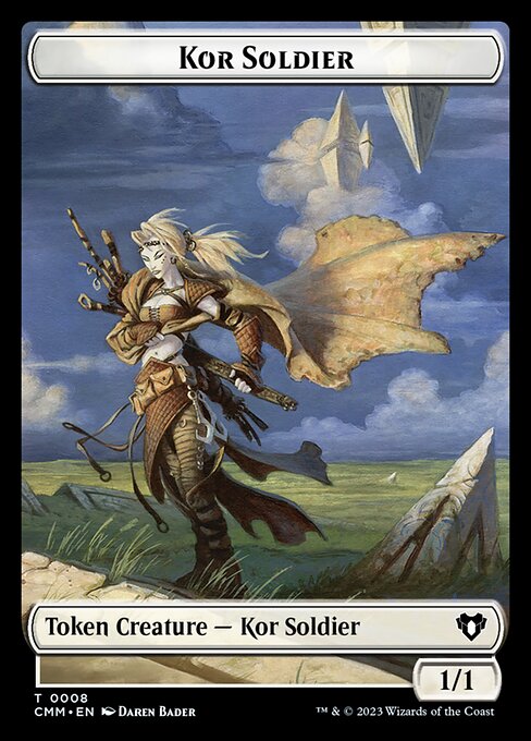 Saproling // Kor Soldier Double-Sided Token [Commander Masters Tokens] - The Mythic Store | 24h Order Processing