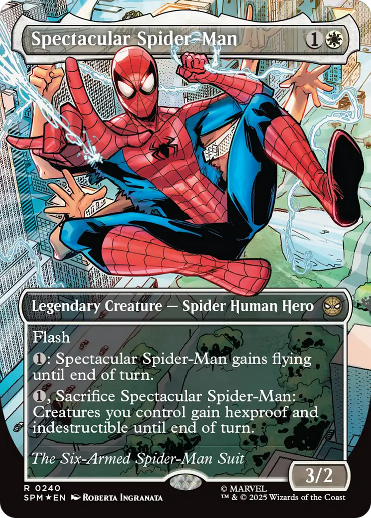 Spectacular Spider-Man (0240) (Borderless) (Textured Foil) [Marvel's Spider-Man] - The Mythic Store | 24h Order Processing