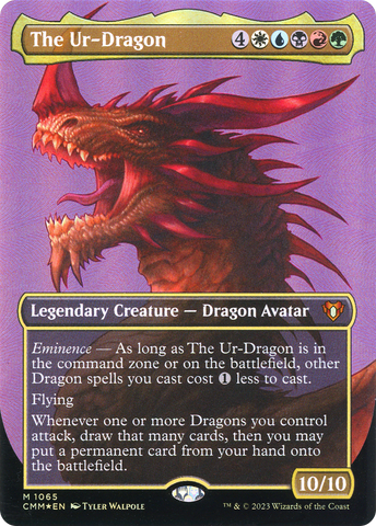 The Ur-Dragon (Borderless Textured Foil Frame Break) [Commander Masters] - The Mythic Store | 24h Order Processing