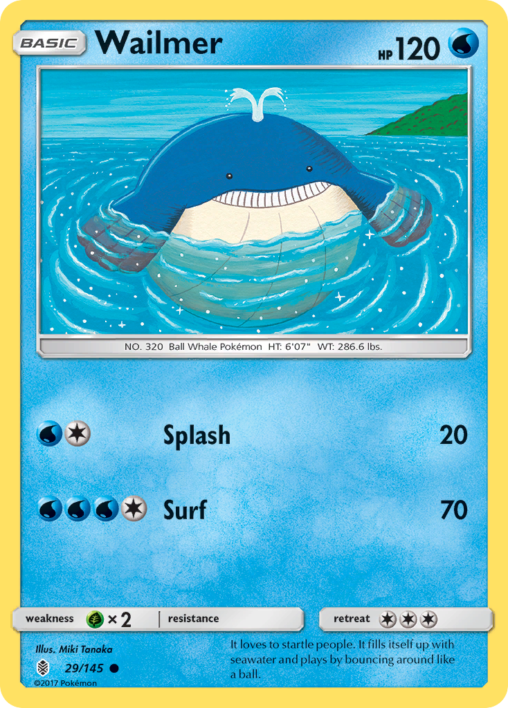Wailmer (29/145) [Sun & Moon: Guardians Rising] - The Mythic Store | 24h Order Processing