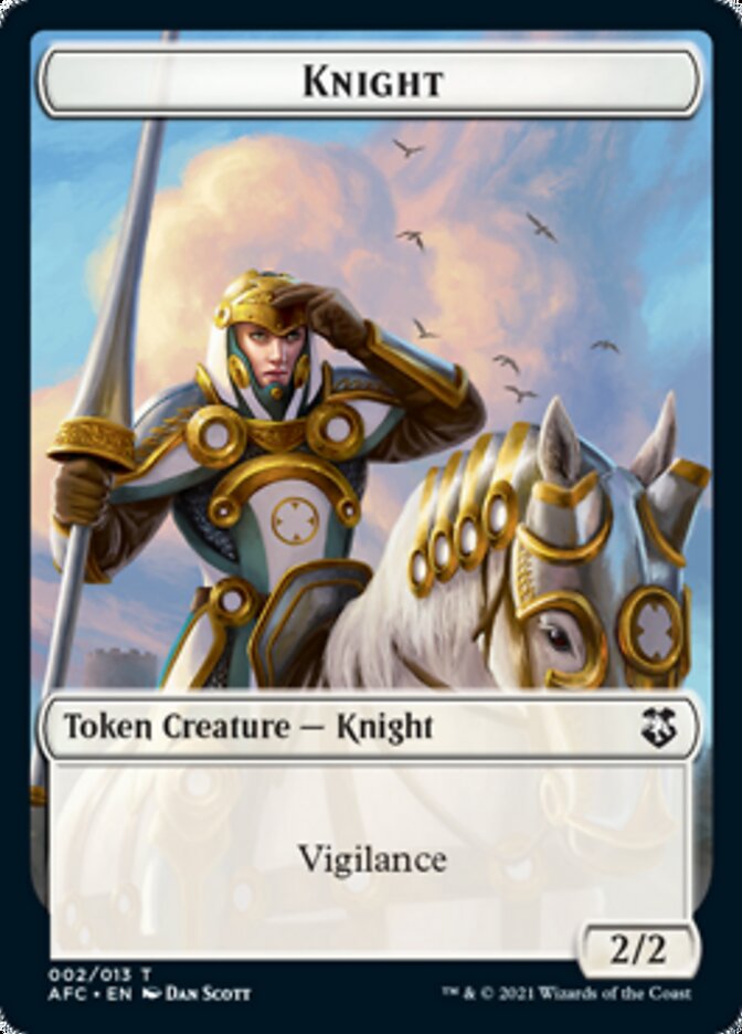 Knight // Saproling Double-Sided Token [Dungeons & Dragons: Adventures in the Forgotten Realms Commander Tokens] - The Mythic Store | 24h Order Processing