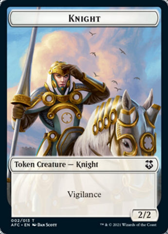 Knight // Saproling Double-Sided Token [Dungeons & Dragons: Adventures in the Forgotten Realms Commander Tokens] - The Mythic Store | 24h Order Processing