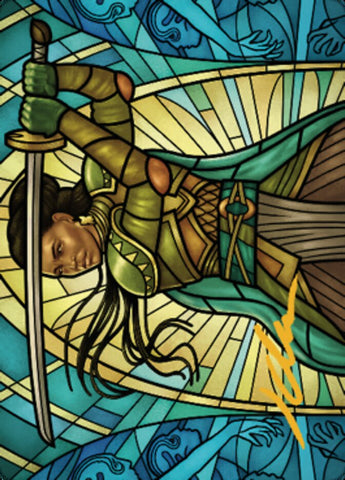Shanna, Purifying Blade Art Card 2 (Gold-Stamped Signature) [Dominaria United Art Series] - The Mythic Store | 24h Order Processing