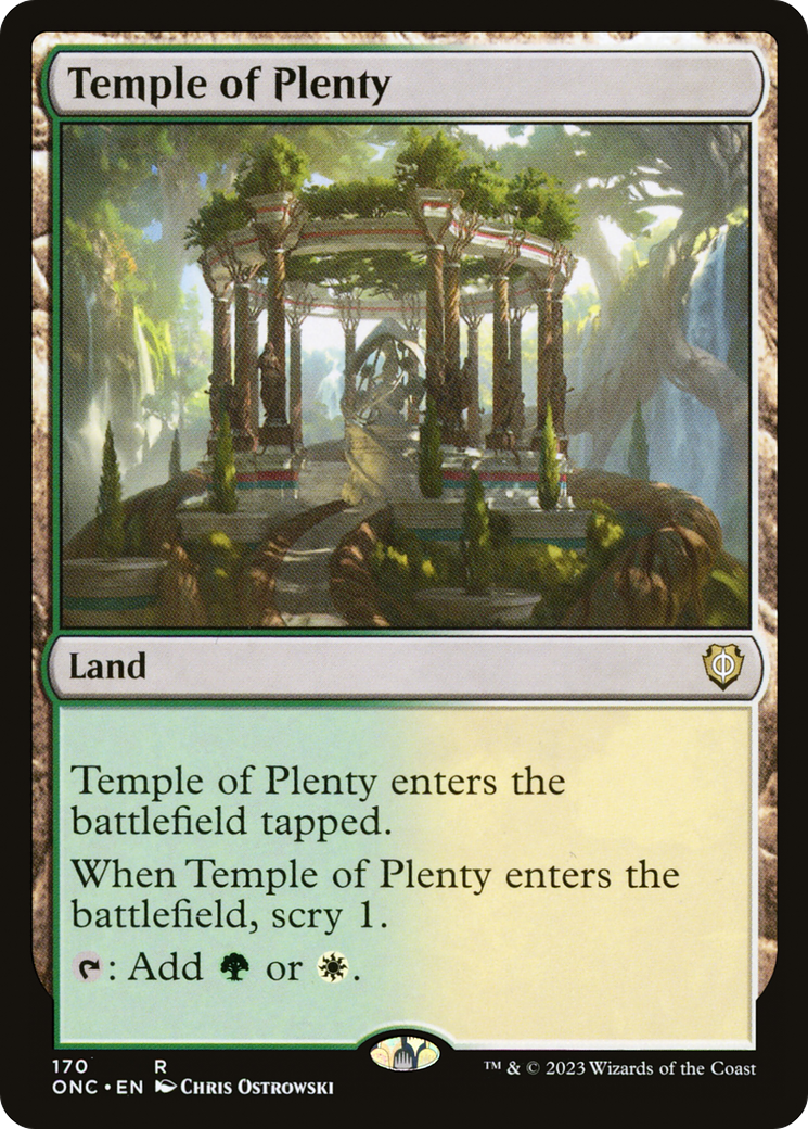 Temple of Plenty [Phyrexia: All Will Be One Commander] - The Mythic Store | 24h Order Processing