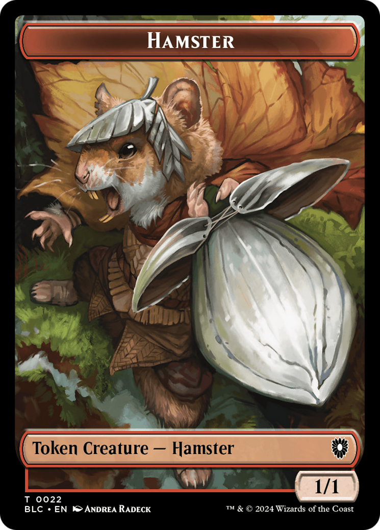 Hamster // Beast (024) Double-Sided Token [Bloomburrow Commander Tokens] - The Mythic Store | 24h Order Processing