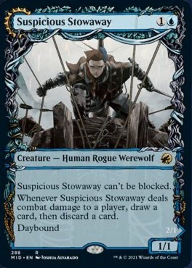 Suspicious Stowaway // Seafaring Werewolf (Showcase Equinox) [Innistrad: Midnight Hunt] - The Mythic Store | 24h Order Processing