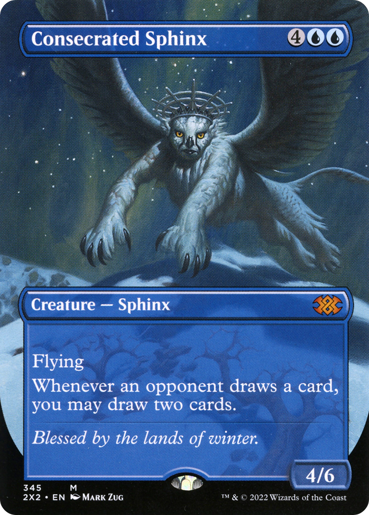 Consecrated Sphinx (Borderless Alternate Art) [Double Masters 2022] - The Mythic Store | 24h Order Processing