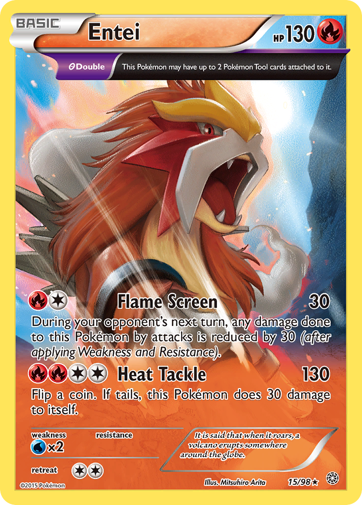 Entei (15/98) [XY: Ancient Origins] - The Mythic Store | 24h Order Processing