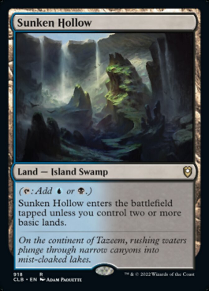 Sunken Hollow [Commander Legends: Battle for Baldur's Gate] - The Mythic Store | 24h Order Processing