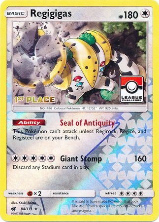 Regigigas (84/111) (League Promo 1st Place) [Sun & Moon: Crimson Invasion] - The Mythic Store | 24h Order Processing