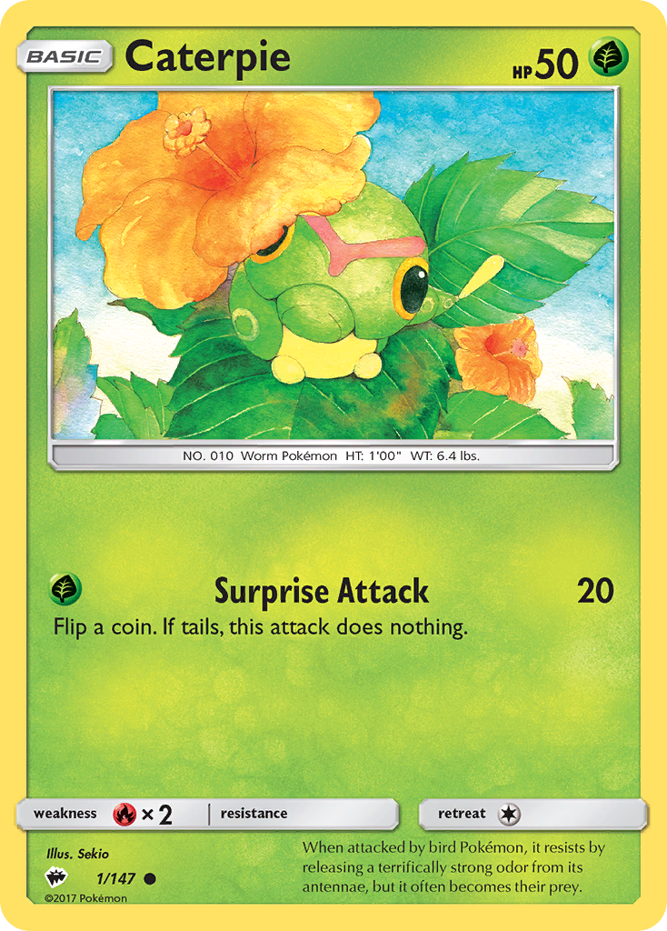 Caterpie (1/147) [Sun & Moon: Burning Shadows] - The Mythic Store | 24h Order Processing