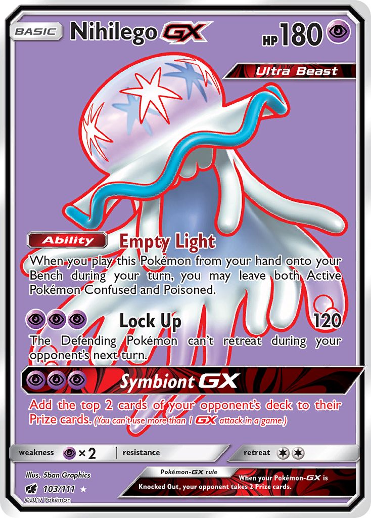 Nihilego GX (103/111) [Sun & Moon: Crimson Invasion] - The Mythic Store | 24h Order Processing