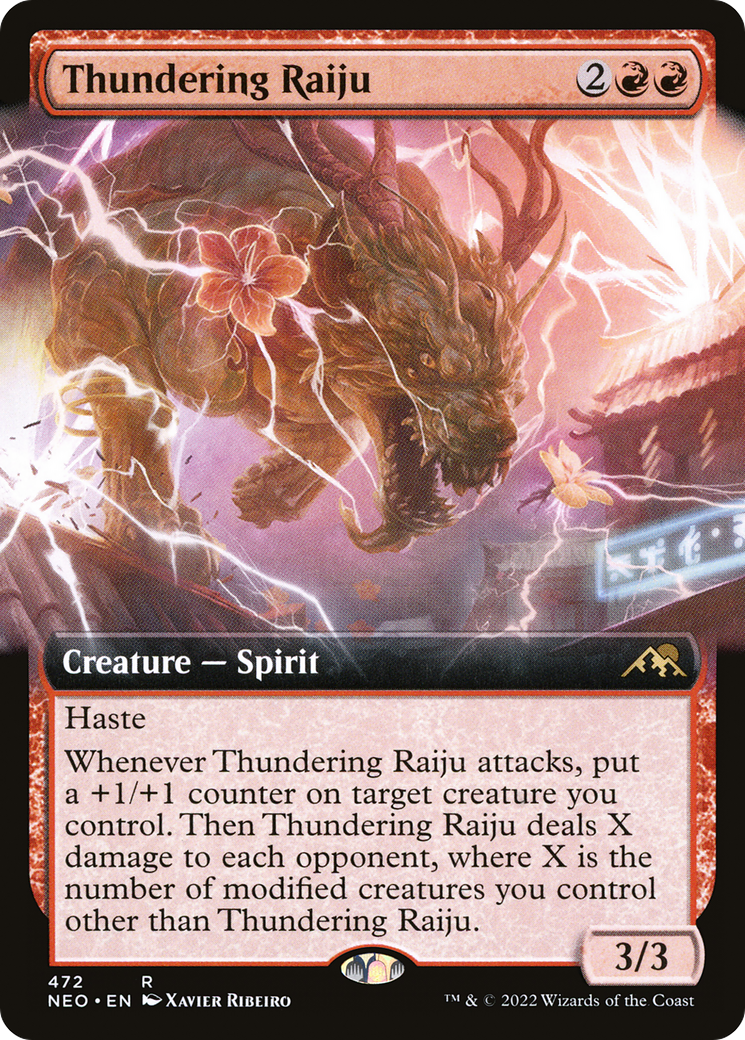 Thundering Raiju (Extended Art) [Kamigawa: Neon Dynasty] - The Mythic Store | 24h Order Processing