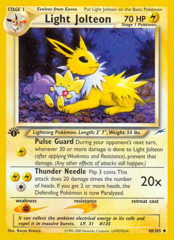 Light Jolteon (48/105) [Neo Destiny 1st Edition] - The Mythic Store | 24h Order Processing