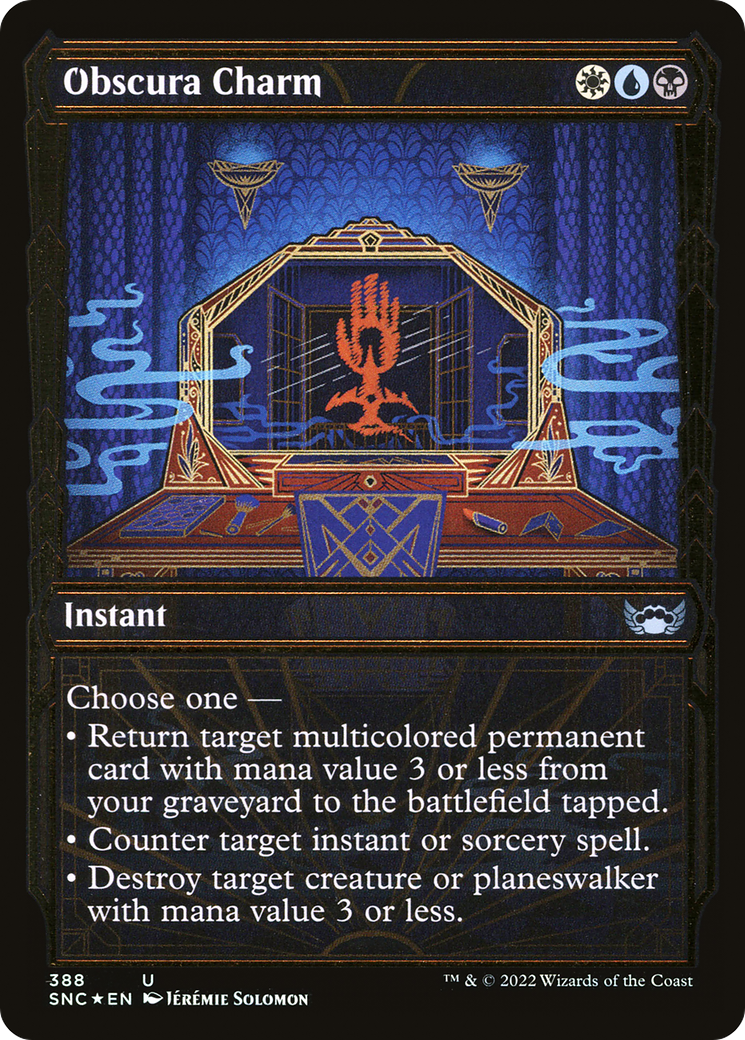 Obscura Charm (Showcase Golden Age Gilded Foil) [Streets of New Capenna] - The Mythic Store | 24h Order Processing