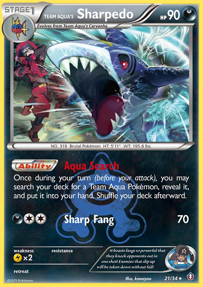 Team Aqua's Sharpedo (21/34) [XY: Double Crisis] - The Mythic Store | 24h Order Processing