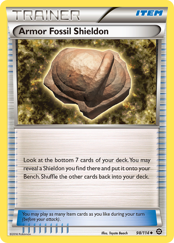 Armor Fossil Shieldon (98/114) [XY: Steam Siege] - The Mythic Store | 24h Order Processing