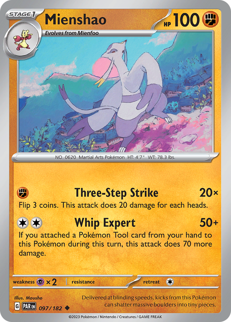 Mienshao (097/182) [Scarlet & Violet: Paradox Rift] - The Mythic Store | 24h Order Processing