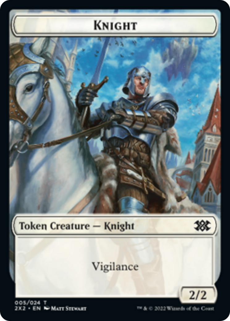 Drake // Knight Double-Sided Token [Double Masters 2022 Tokens] - The Mythic Store | 24h Order Processing