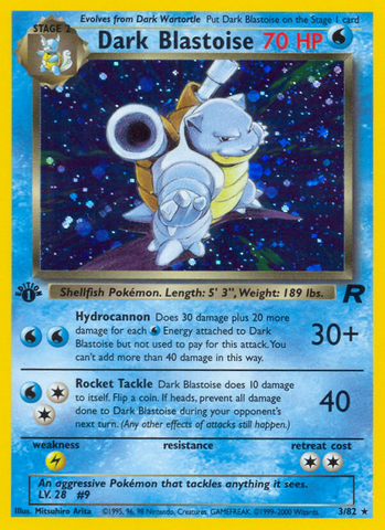 Dark Blastoise (3/82) [Team Rocket 1st Edition] - The Mythic Store | 24h Order Processing