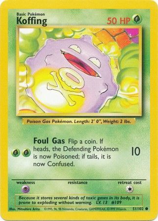 Koffing (51/102) [Base Set Unlimited] - The Mythic Store | 24h Order Processing