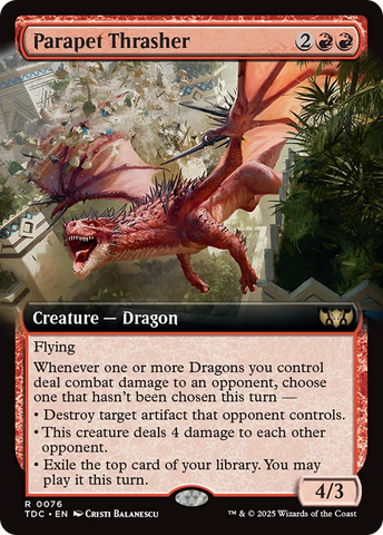 Parapet Thrasher (Extended Art) [Tarkir: Dragonstorm Commander] - The Mythic Store | 24h Order Processing