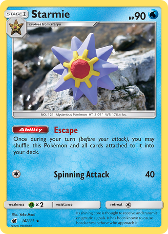 Starmie (16/111) [Sun & Moon: Crimson Invasion] - The Mythic Store | 24h Order Processing