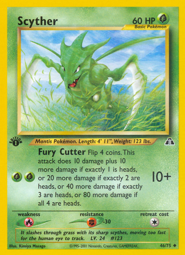Scyther (46/75) [Neo Discovery 1st Edition] - The Mythic Store | 24h Order Processing