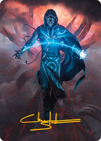Jace, the Perfected Mind Art Card (Gold-Stamped Signature) [Phyrexia: All Will Be One Art Series] - The Mythic Store | 24h Order Processing