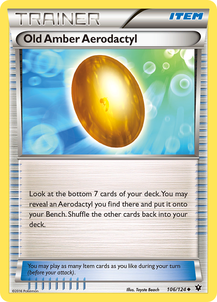 Old Amber Aerodactyl (106/124) [XY: Fates Collide] - The Mythic Store | 24h Order Processing