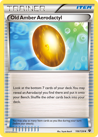 Old Amber Aerodactyl (106/124) [XY: Fates Collide] - The Mythic Store | 24h Order Processing