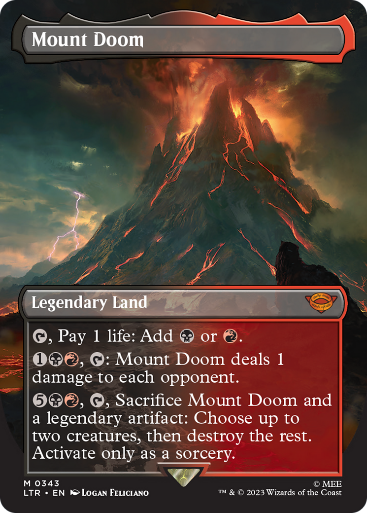 Mount Doom (Borderless Alternate Art) [The Lord of the Rings: Tales of Middle-Earth] - The Mythic Store | 24h Order Processing