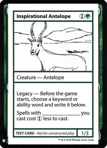 Inspirational Antelope [Mystery Booster Playtest Cards] - The Mythic Store | 24h Order Processing