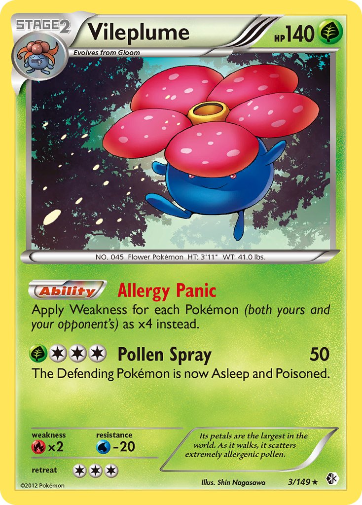 Vileplume (3/149) (Theme Deck Exclusive) [Black & White: Boundaries Crossed] - The Mythic Store | 24h Order Processing