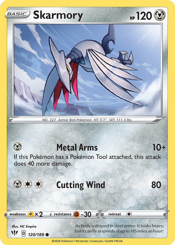 Skarmory (120/189) [Sword & Shield: Darkness Ablaze] - The Mythic Store | 24h Order Processing