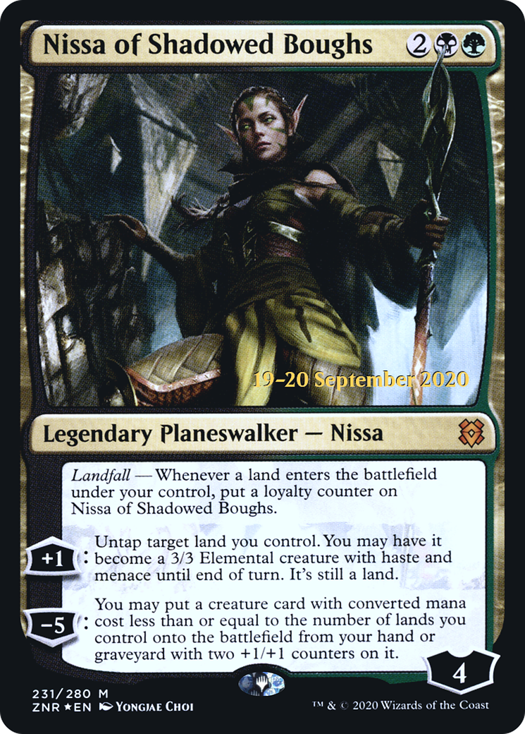 Nissa of Shadowed Boughs [Zendikar Rising Prerelease Promos] - The Mythic Store | 24h Order Processing
