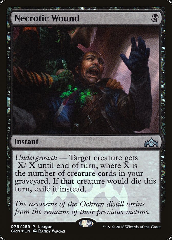 Necrotic Wound (League) [Guilds of Ravnica Promos] - The Mythic Store | 24h Order Processing