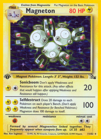 Magneton (11/62) [Fossil 1st Edition] - The Mythic Store | 24h Order Processing