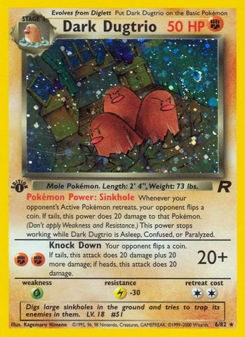 Dark Dugtrio (6/82) [Team Rocket 1st Edition] - The Mythic Store | 24h Order Processing