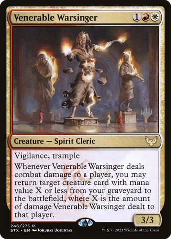 Venerable Warsinger (Promo Pack) [Strixhaven: School of Mages Promos] - The Mythic Store | 24h Order Processing