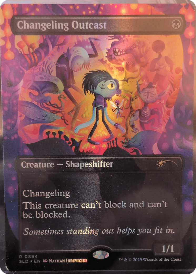 Changeling Outcast (Rainbow Foil) [Secret Lair Drop Series] - The Mythic Store | 24h Order Processing