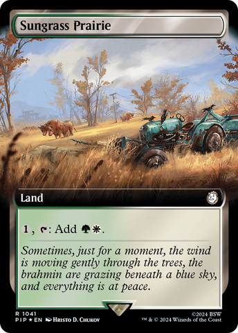 Sungrass Prairie (Extended Art) (Surge Foil) [Fallout] - The Mythic Store | 24h Order Processing