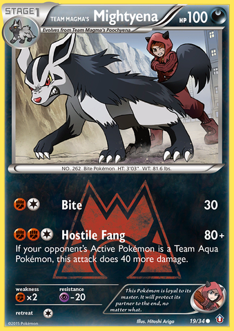 Team Magma's Mightyena (19/34) [XY: Double Crisis] - The Mythic Store | 24h Order Processing