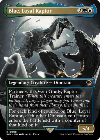 Blue, Loyal Raptor (Borderless) [Jurassic World Collection] - The Mythic Store | 24h Order Processing