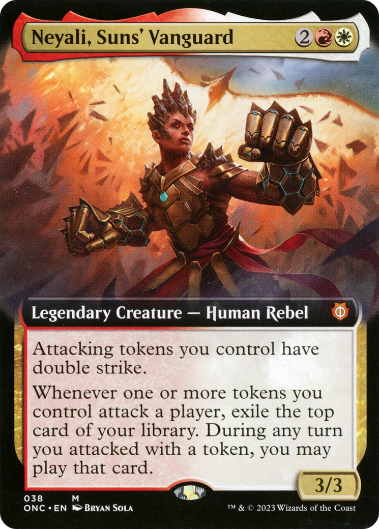 Neyali, Suns' Vanguard (Extended Art) [Phyrexia: All Will Be One Commander] - The Mythic Store | 24h Order Processing